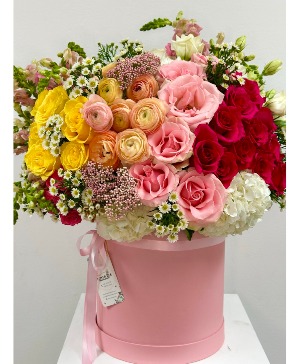 Elegant Tiffani  box of mix flowers