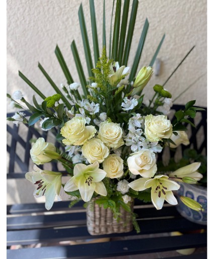 elegant white sympathy/funeral Funeral/sympathy