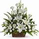 Elegant White Basket Lilies