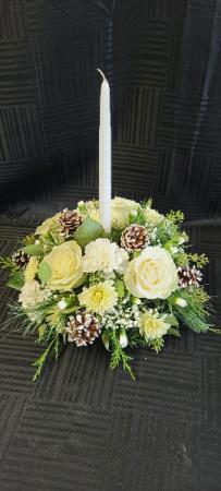 Elegant White Centerpiece  Christmas