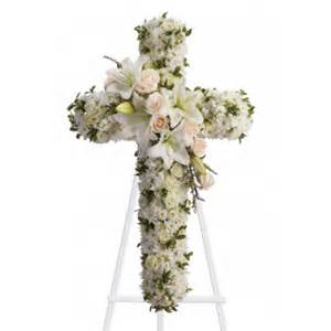 Elegant White Cross Funeral 