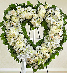Elegant White Standing Heart