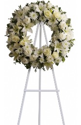 Elegant White Sympathy Wreath