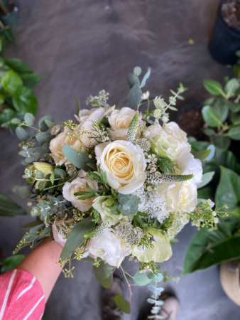 Elegant Whites and Greens Bridal Bouquet Bridal Bouquet