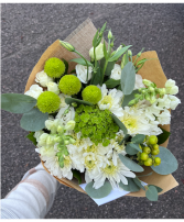 Elegant Whites & Greens Bouquet 