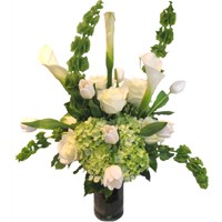 Elegant Whites & Greens Bouquet