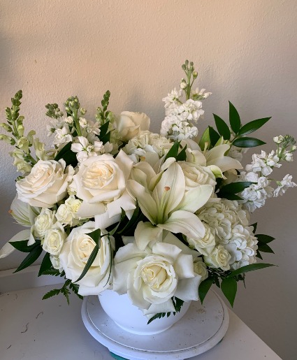 Elegant Whites  Vase Arrangement 