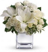 Elegantly White Silver Mirror Cube 