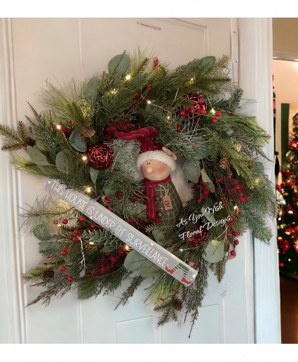 Elf Surveillance wreath Artificial wreath 