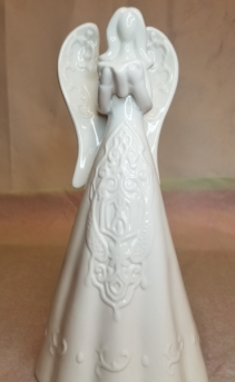 Embossed White Angel with Book Gift