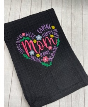 Embroidered Mom Hand Towel Hand Towel
