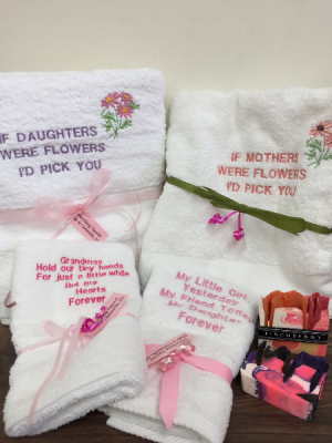 Embroidered towels Gift towels