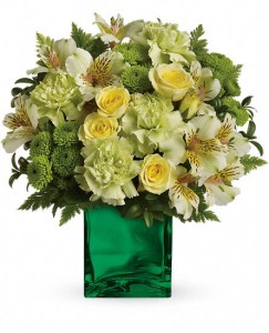 Emerald Elegance Cube by Enchanted Florist