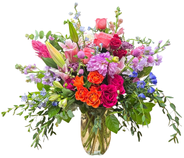 Enchanted Dahlia & Rose Dream Vase Arrangement in Laurel, MD | Lea's Flower Shop