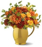 Enchanted Floral Pitcher Ceramic Gold custard Jug