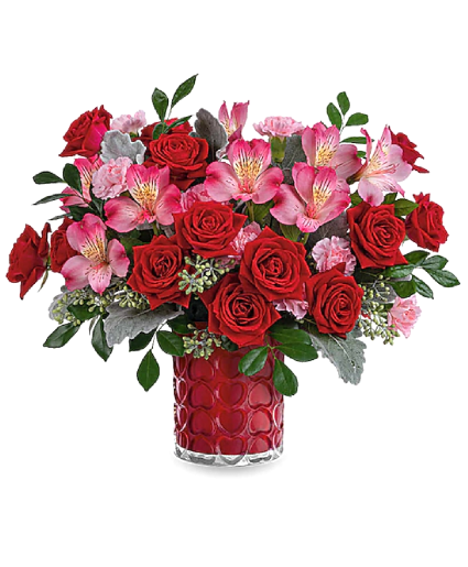 Enchanted Hearts Bouquet vase arrangement