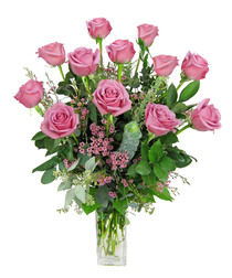 Enchanted Pink-Lavender Roses Floral Arrangement