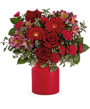 TEV60-4 Enchanted Red Keepsake Vase