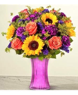 Enchanting Autumn Lovely Purple Keepsake Vase