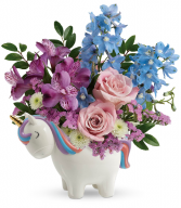 Enchanting Pastels Unicorn Bouquet All-Around Floral Arrangement