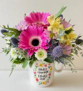 Encouragement Mugs Floral Design