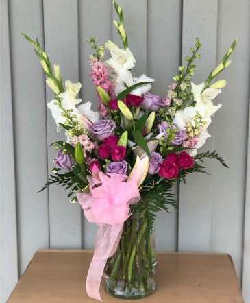 English Garden Glance Vased Arrangement in Athens, OH | HYACINTH BEAN FLORIST