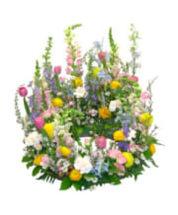 English Garden Urn Wreath Urn Wreath in Park Ridge, IL | KIKOS FLOWERS AND GIFTS