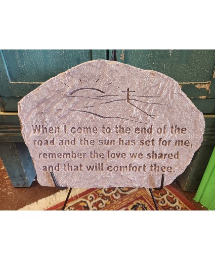 Engraved Stone and Easel 