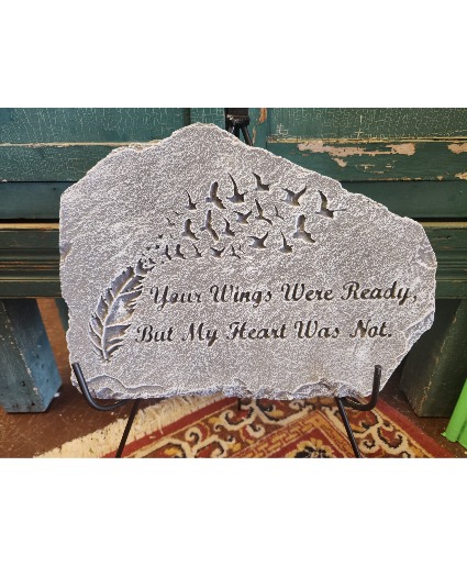 Engraved Stone and Easel 