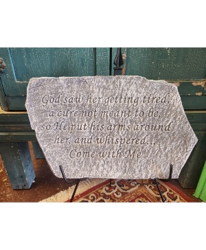 Engraved Stone and Easel 