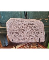 Engraved Stone and Easel 