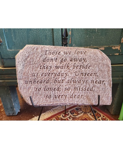 Engraved Stone and Easel 