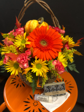 Enjoy Fall Basket w/ mini gift bag Flower Basket