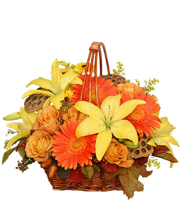 COLORES ORO Canasta Floral in Ozone Park, NY | Heavenly Florist