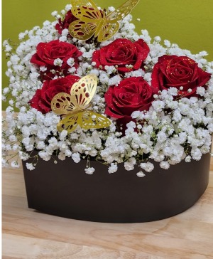 Especial de San Valentin caja de corazon love and romance
