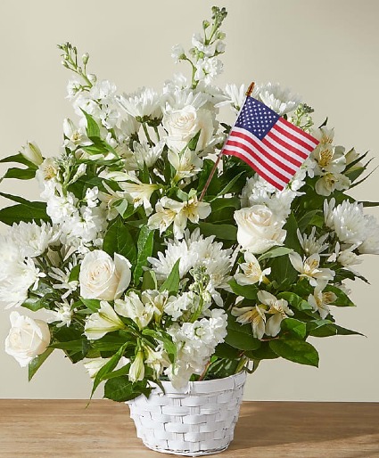 Eternal Affection Arrangement with Flag sympathy 