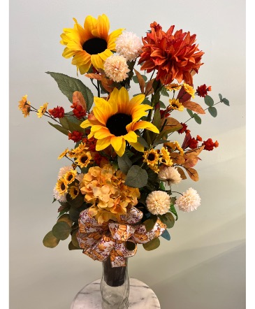 Eternal Autumn Tribute - Silk Headstone Arr By Enchanted Florist of Cape Coral  in Cape Coral, FL | ENCHANTED FLORIST OF CAPE CORAL