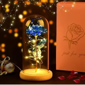 Eternal Blue Rose Globe Gift