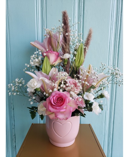 ETERNAL BLUSH FLOWER ARRANGEMENT