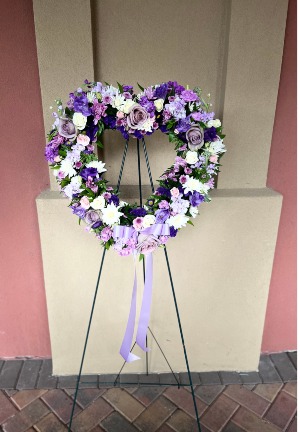 Eternal Embrace Open Heart Floral Foam Arrangement