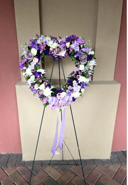 Eternal Embrace Open Heart Floral Foam Arrangement