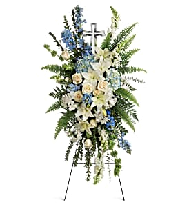 Eternal Grace With A Crystal Cross Teleflora in Springfield, IL | FLOWERS BY MARY LOU Eternal Grace With A Crystal Cross Teleflora in Springfield, IL | FLOWERS BY MARY LOU