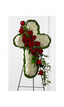 Eternal Love Cross Funeral Flowers