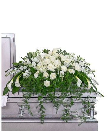 Eternal Peace Casket Spray Sympathy in Nevada, IA | FB FUNERAL FLOWERS