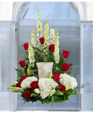 Eternal: Red and White  Picture or Urn Spray