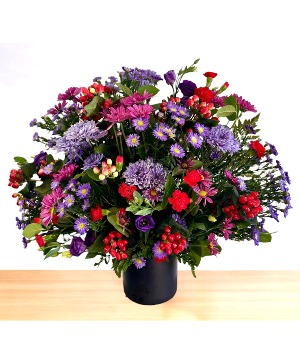 Eternal: Red, Purple and Blue  Vase Arrangement