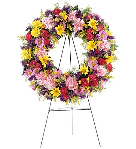 Eternity Wreath Funeral Design in Presque Isle, ME | COOK FLORIST, INC.