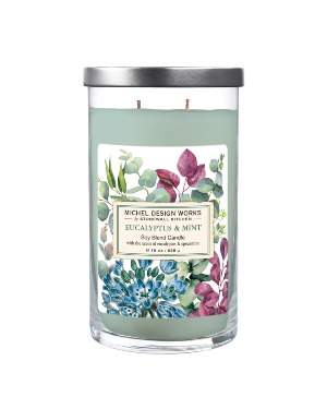 Eucalyptus and Mint 19 oz SOY BLEND CANDLE