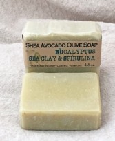 Eucalyptus, Sea Clay & Spirulina Bar Shea Avocado Olive Soap Bar