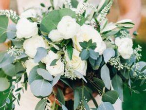 Eucalyptus/Roses Bridal bouquet  Wedding Bouquet 